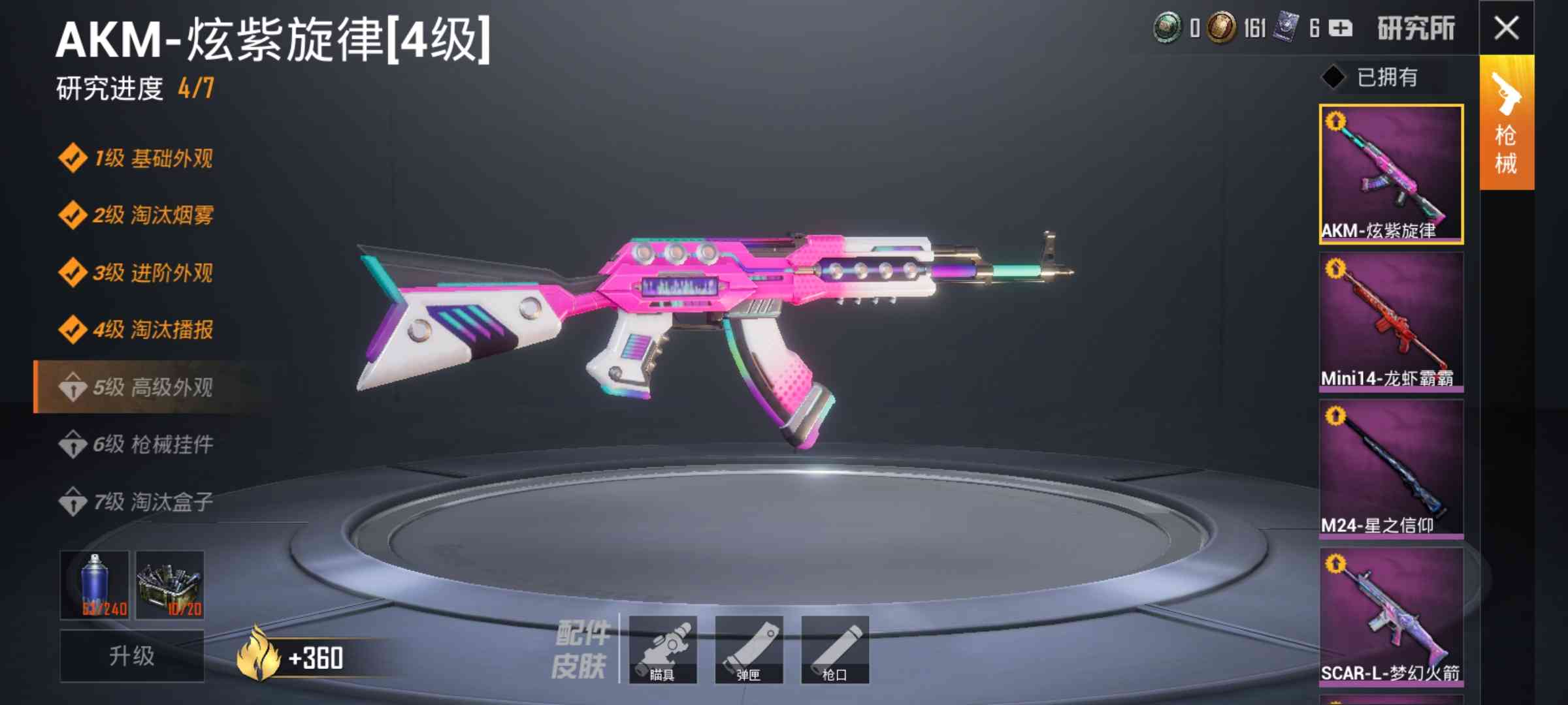 52套装丨47枪皮丨akm炫紫旋律4级丨特斯拉白丨梦幻火箭丨仓鼠灰灰q丨